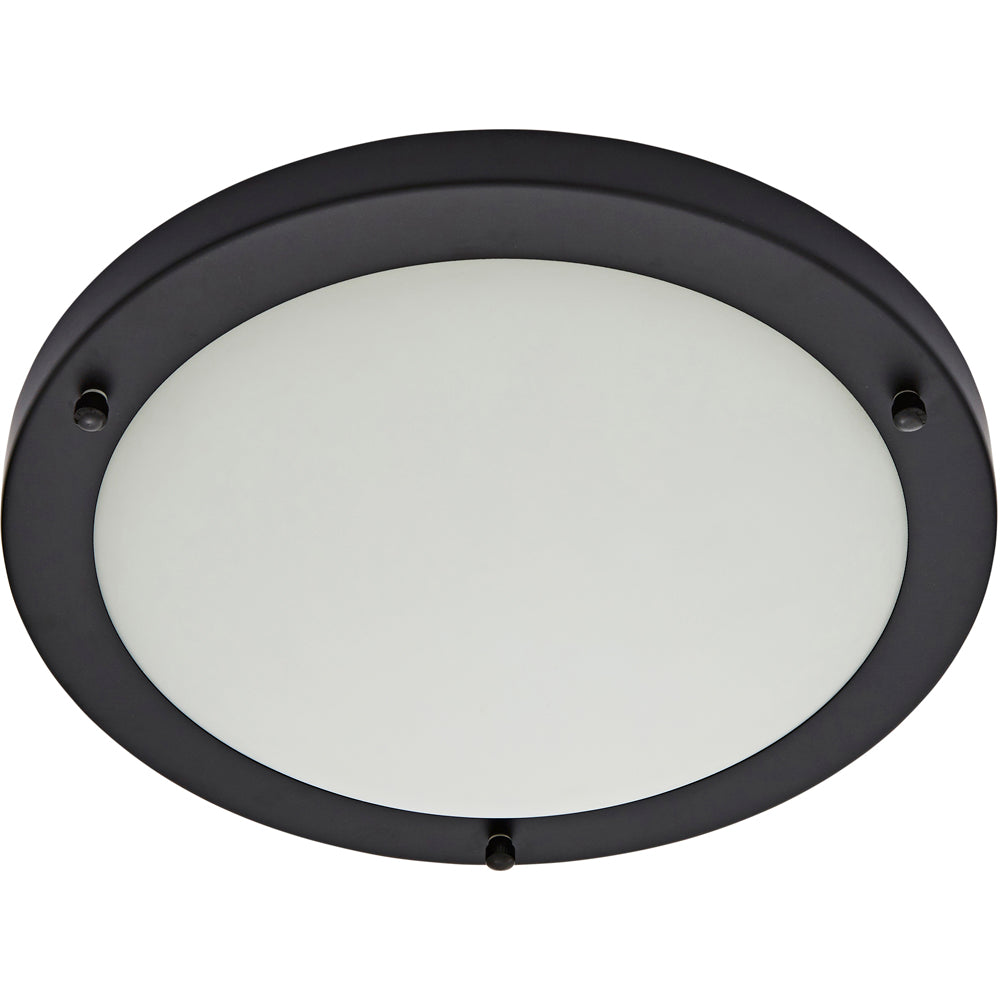 Spa Delphi Satin Black Large Flush Ceiling Light - SPA-34050-SBLK