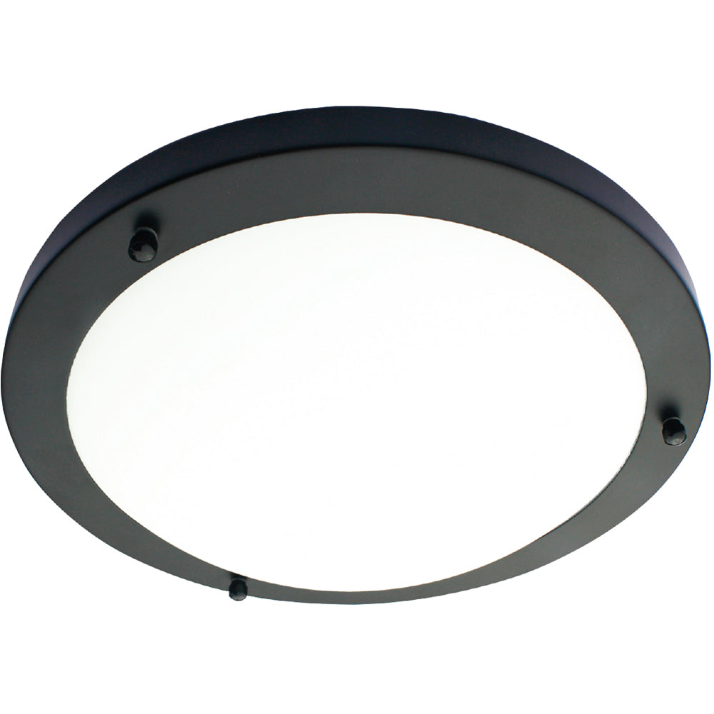 Spa Delphi Satin Black Large Flush Ceiling Light - SPA-34050-SBLK