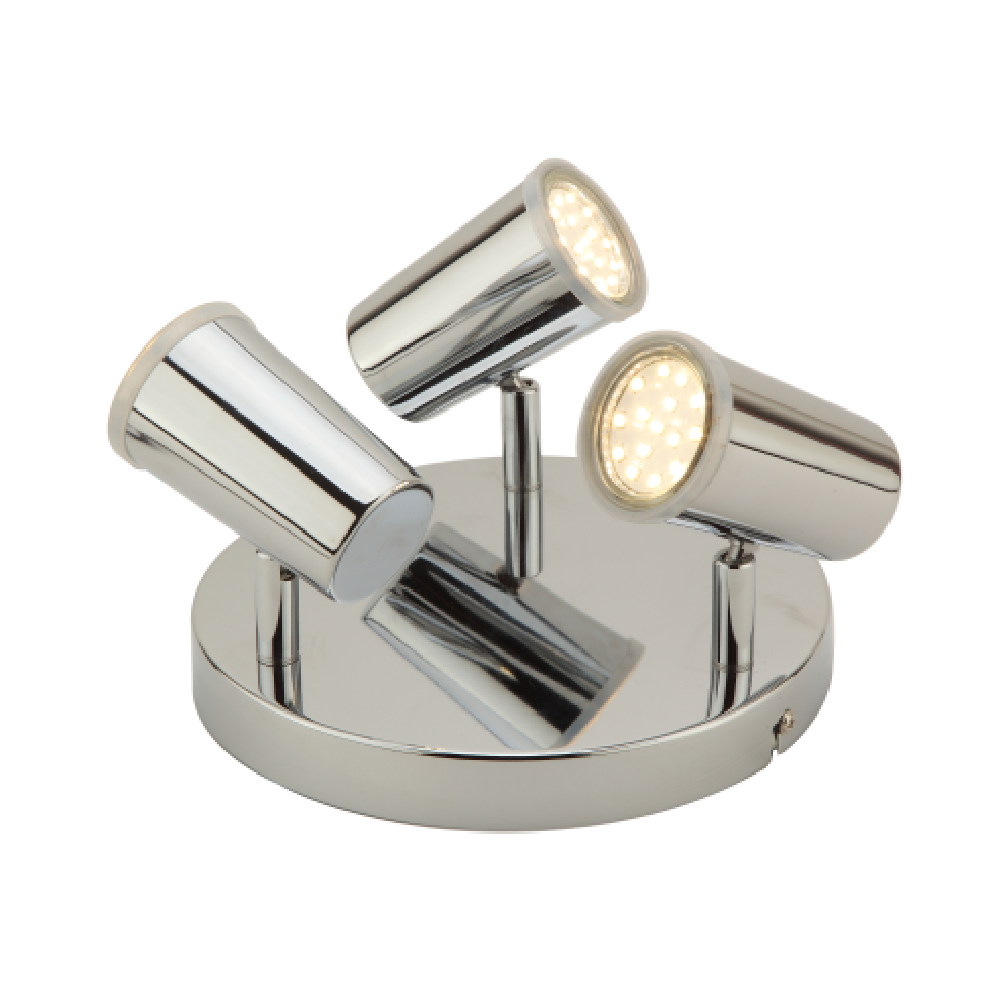 Spa Freya 3lt GU10 Chrome Ceiling Spotlight Plate IP44
