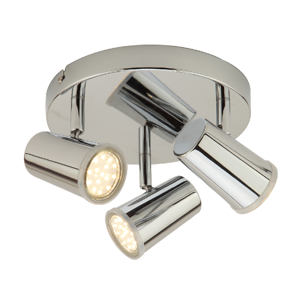 Spa Freya 3lt GU10 Chrome Ceiling Spotlight Plate IP44