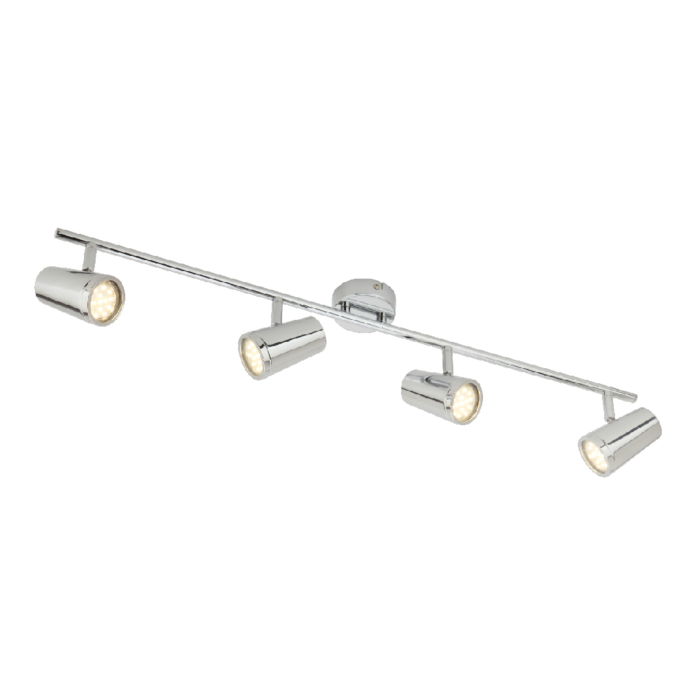 Spa Freya 4lt GU10 Chrome Ceiling Spotlight Bar,IP44 - SPA-35081-CHR