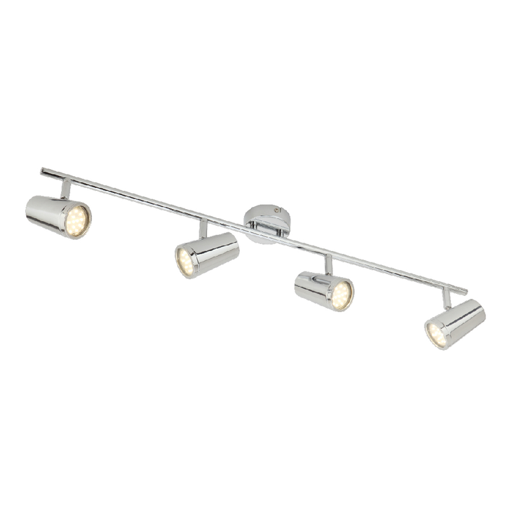 Spa Freya 4lt GU10 Chrome Ceiling Spotlight Bar,IP44 - SPA-35081-CHR
