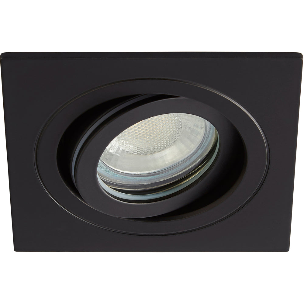 Spa Cali Matt Black Tiltable Square Ceiling Downlight - SPA-35725
