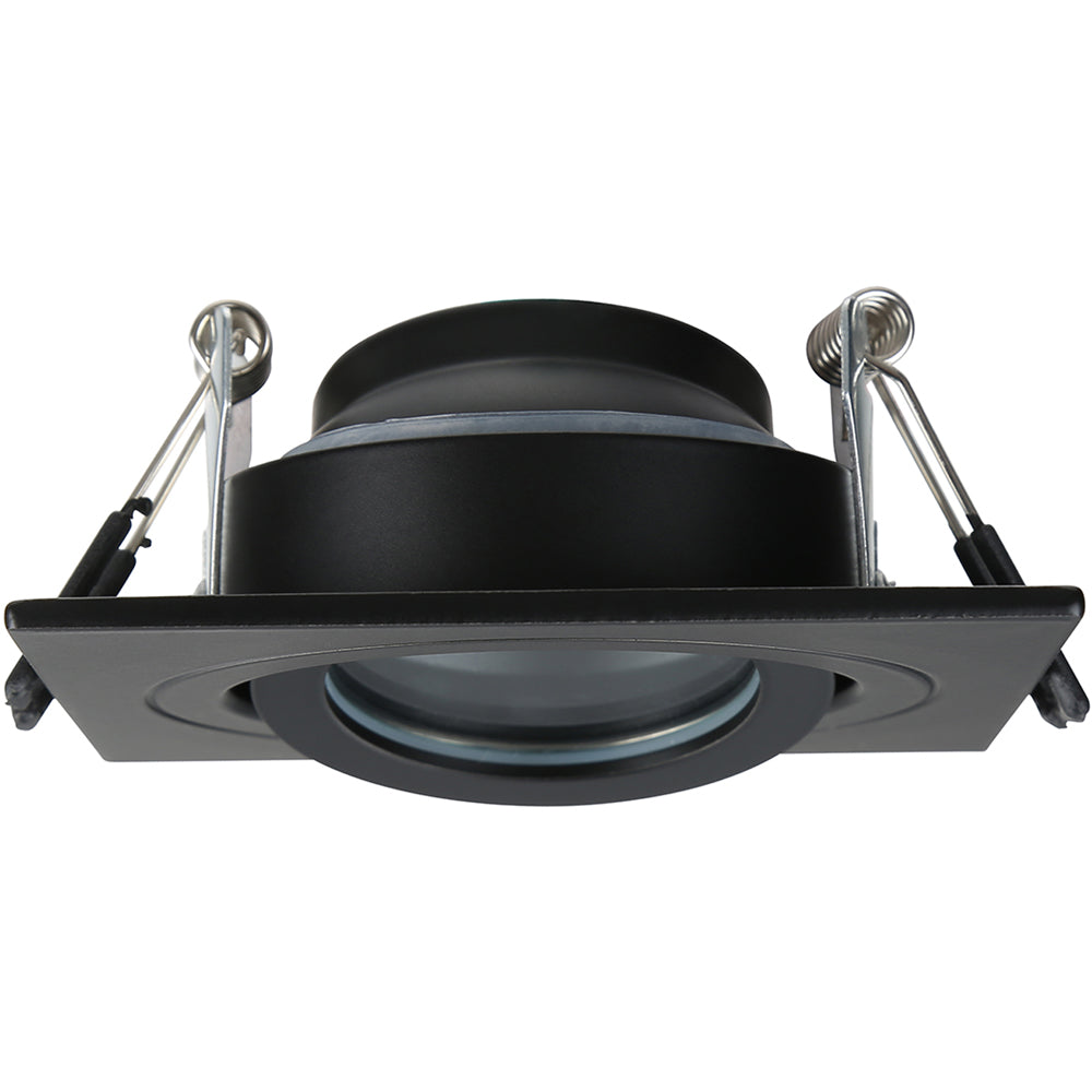 Spa Cali Matt Black Tiltable Square Ceiling Downlight - SPA-35725