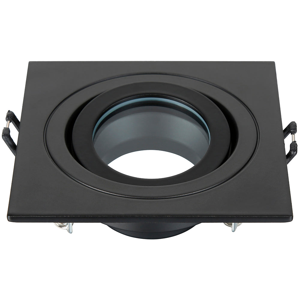 Spa Cali Matt Black Tiltable Square Ceiling Downlight - SPA-35725