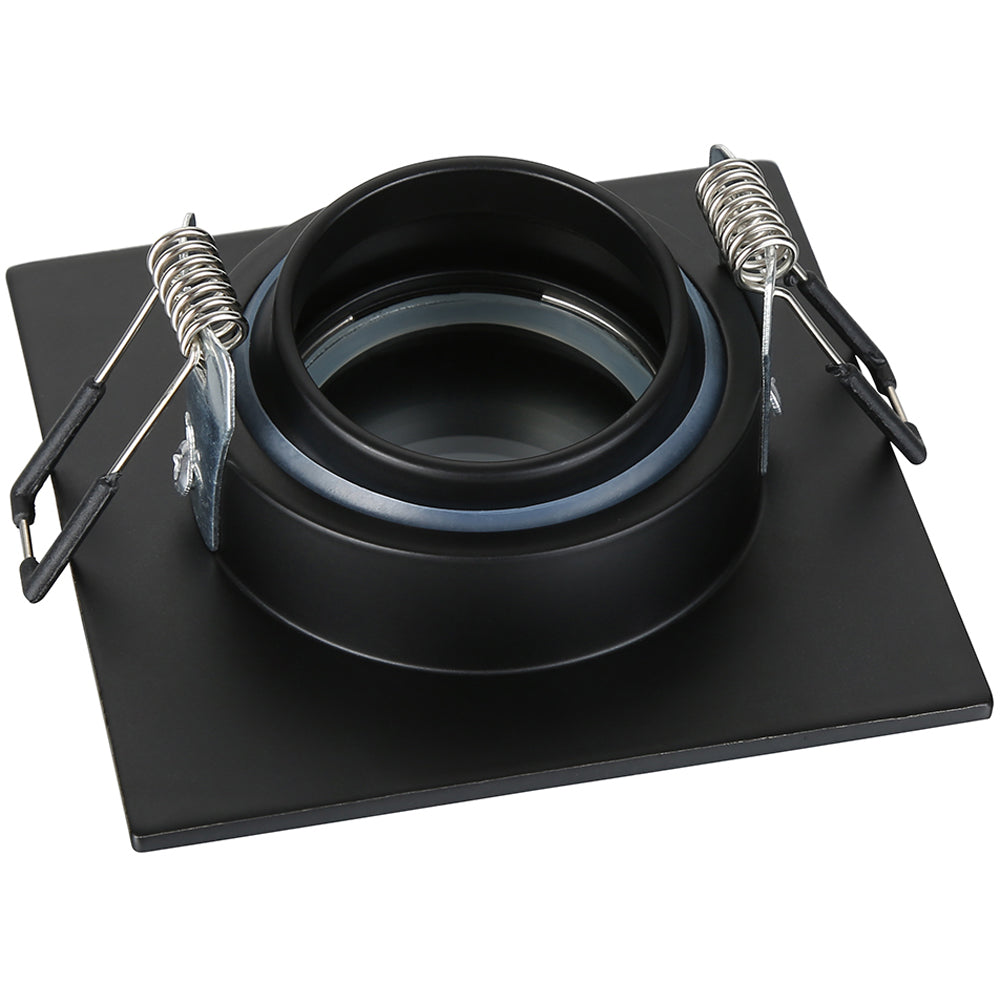 Spa Cali Matt Black Tiltable Square Ceiling Downlight - SPA-35725
