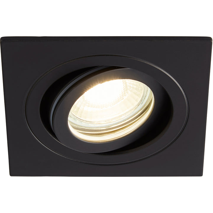 Spa Cali Matt Black Tiltable Square Ceiling Downlight - SPA-35725