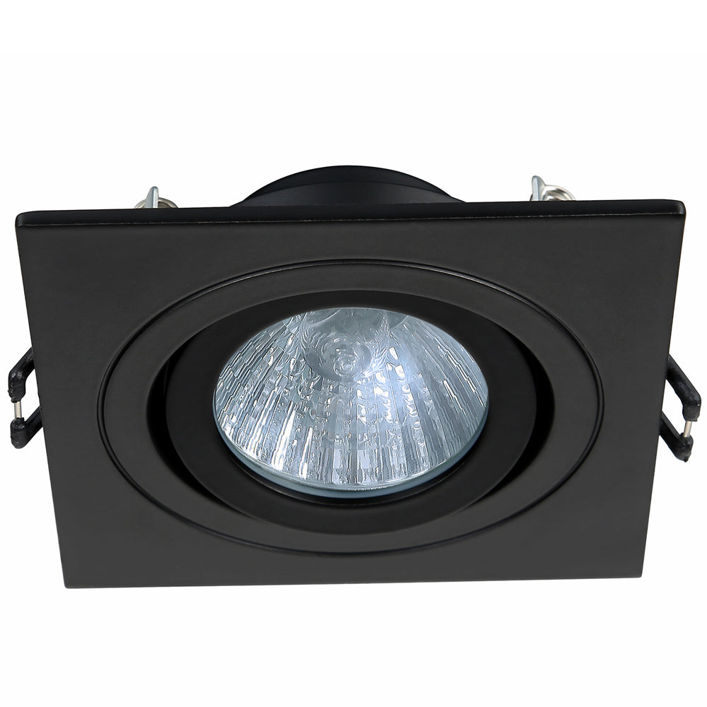 Spa Cali Matt Black Tiltable Square Ceiling Downlight - SPA-35725