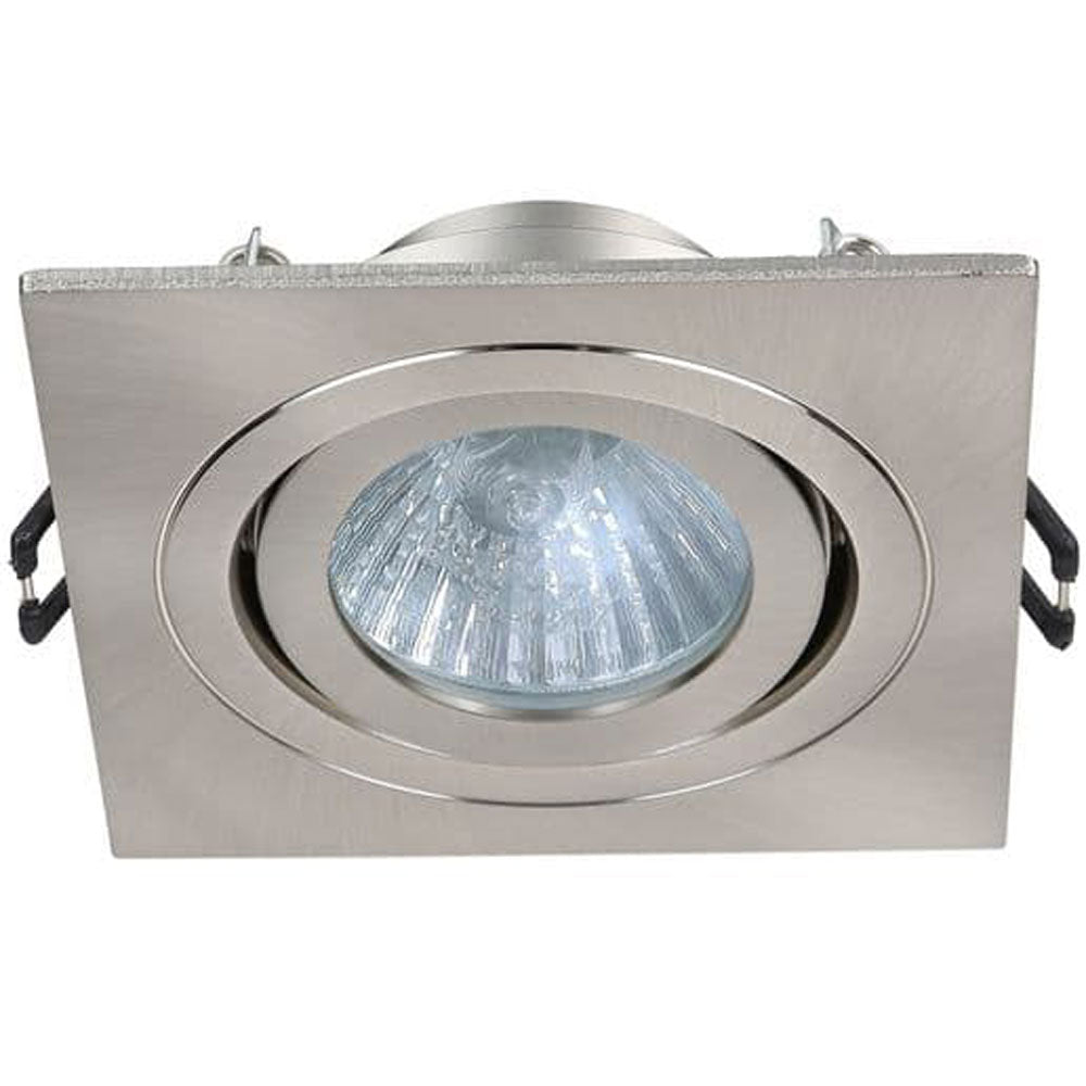 Spa Cali Satin Nickel Tiltable Square Ceiling Downlight - SPA-35726