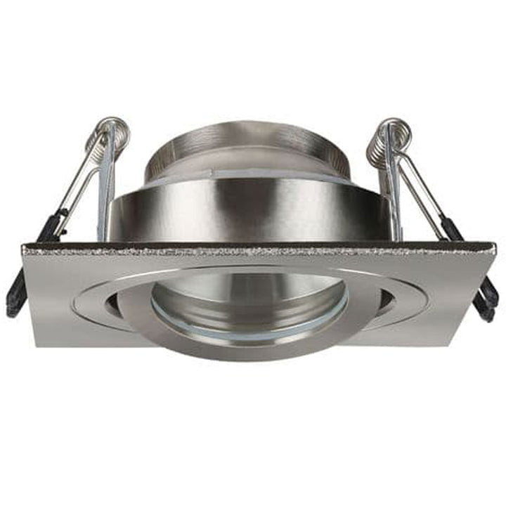 Spa Cali Satin Nickel Tiltable Square Ceiling Downlight - SPA-35726