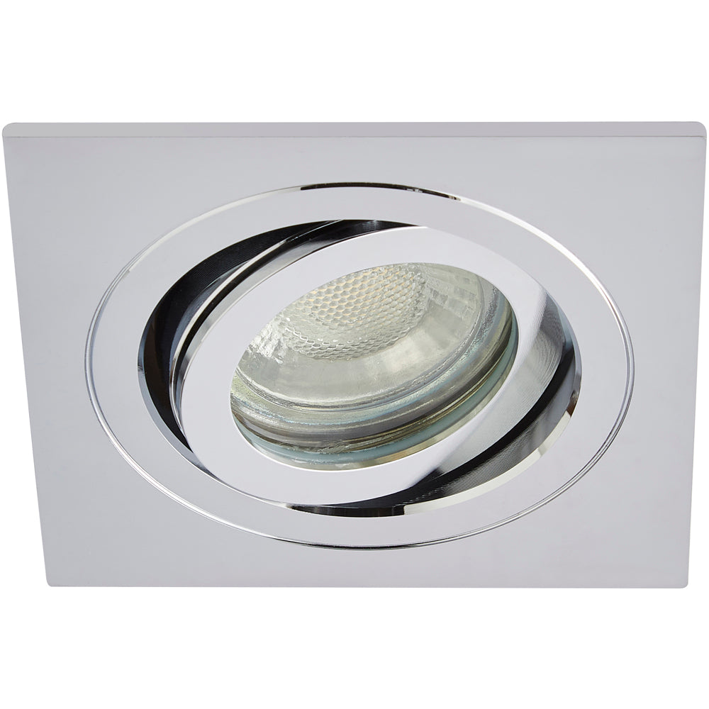 Spa Cali Chrome Tiltable Square Ceiling Downlight - SPA-35727