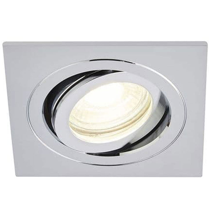 Spa Cali Chrome Tiltable Square Ceiling Downlight - SPA-35727