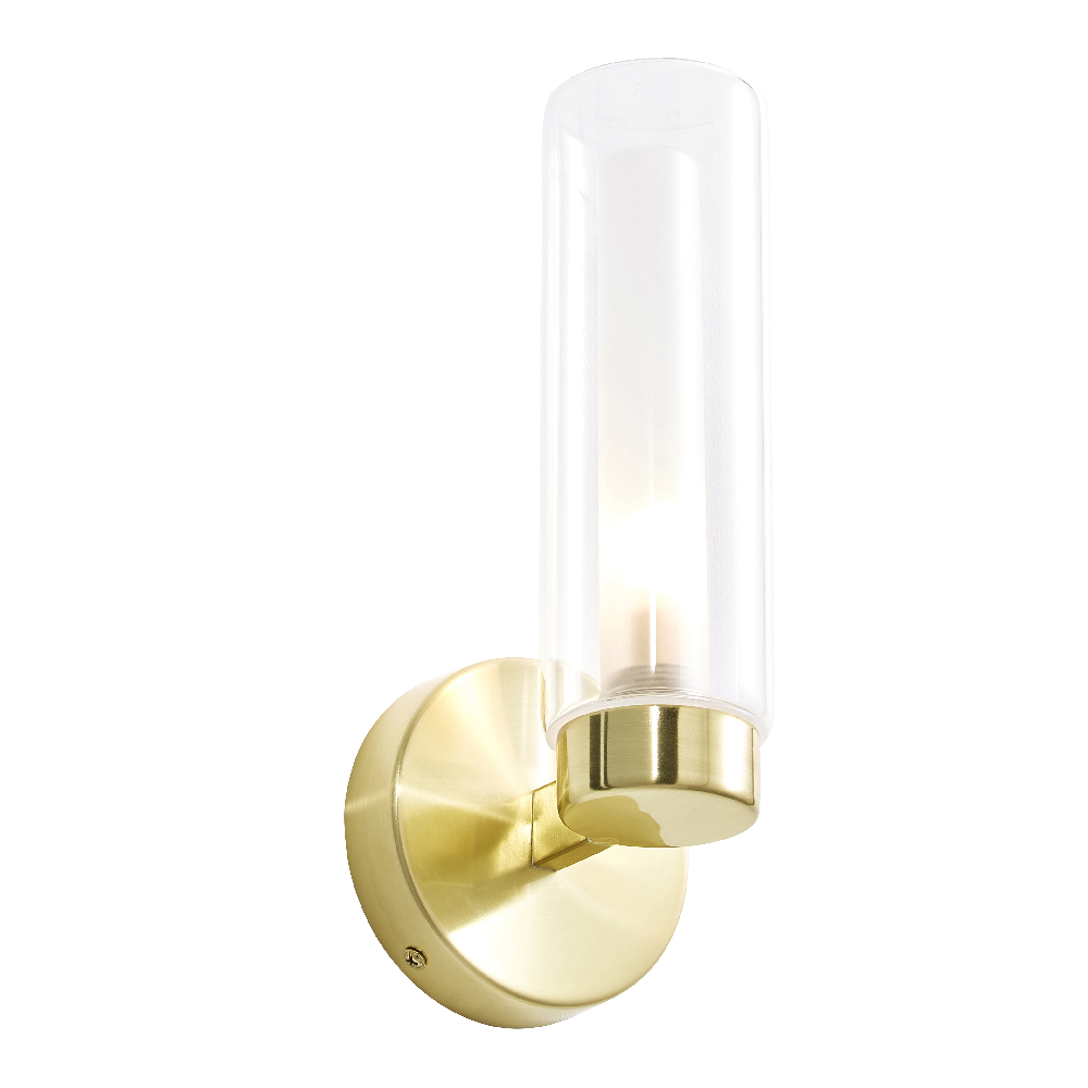 Spa Sparti Satin Brass Bathroom Wall Light - SPA-35843-SBRS