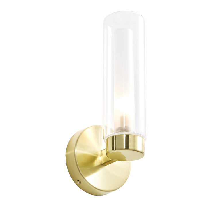 Spa Sparti Satin Brass Bathroom Wall Light - SPA-35843-SBRS