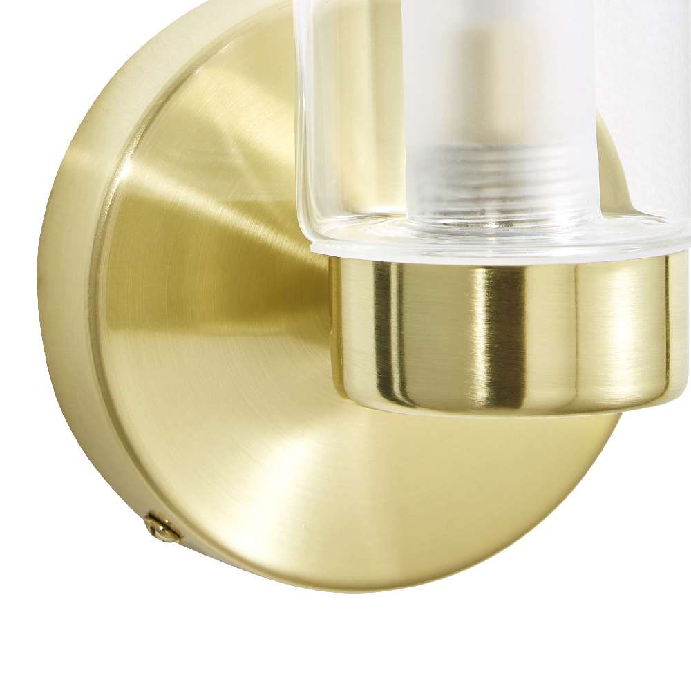Spa Sparti Satin Brass Bathroom Wall Light - SPA-35843-SBRS