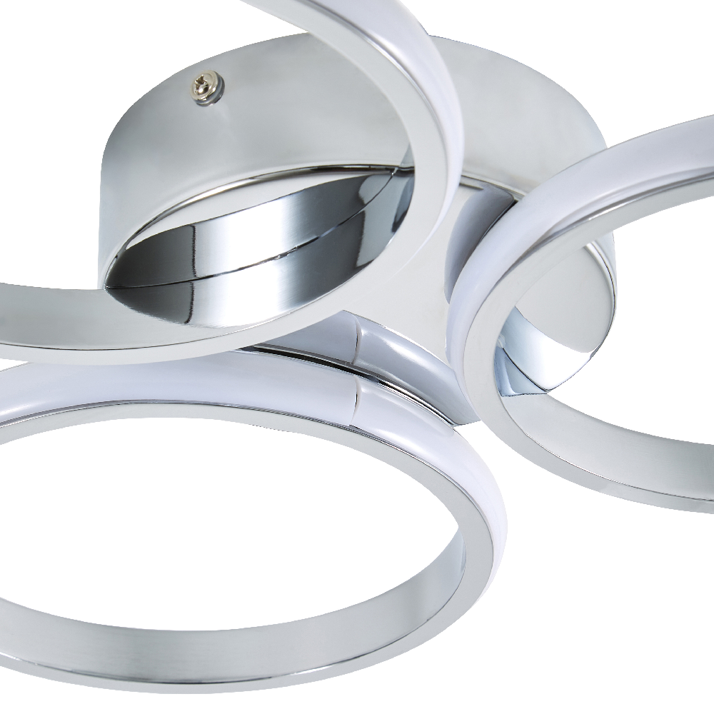 Spa Chios Chrome 3 LED Rings Flush Ceiling Light -SPA-36129-CHR