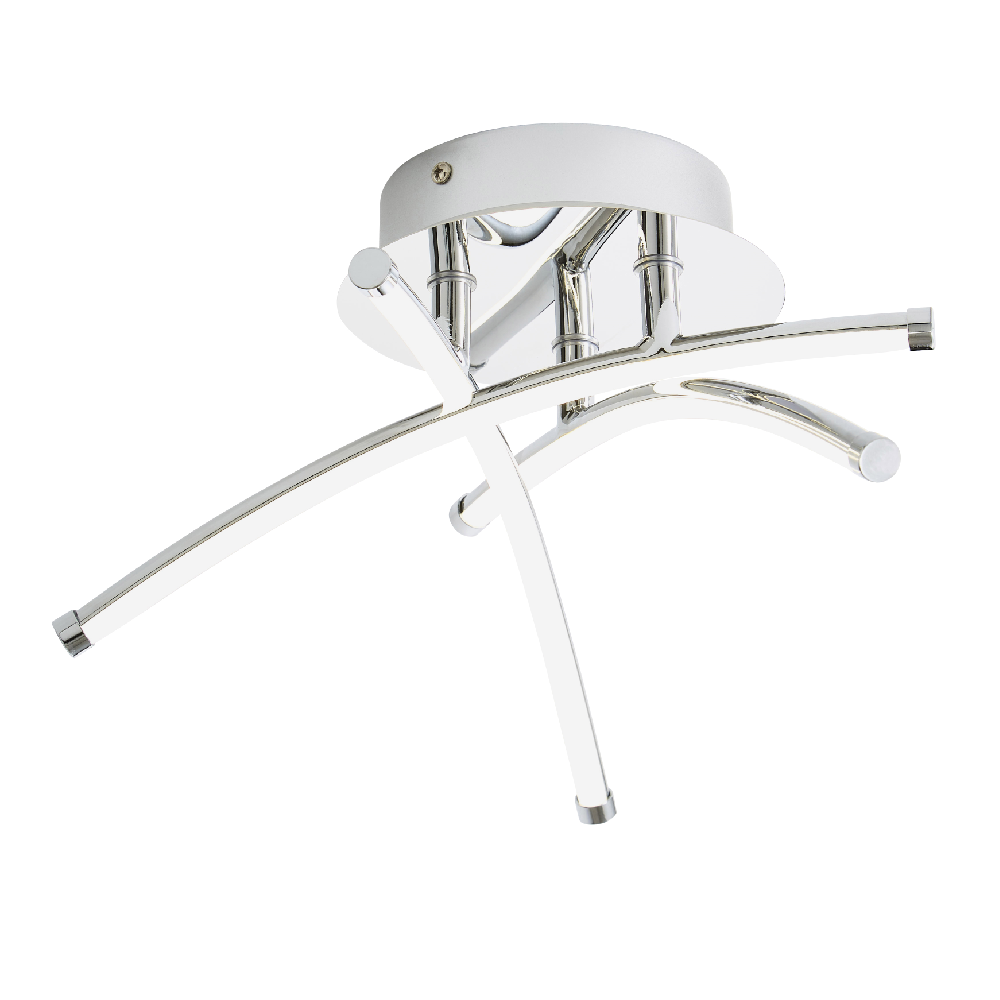 Spa Mandra Chrome Cross-Over LED Ceiling Light - SPA-36140-CHR
