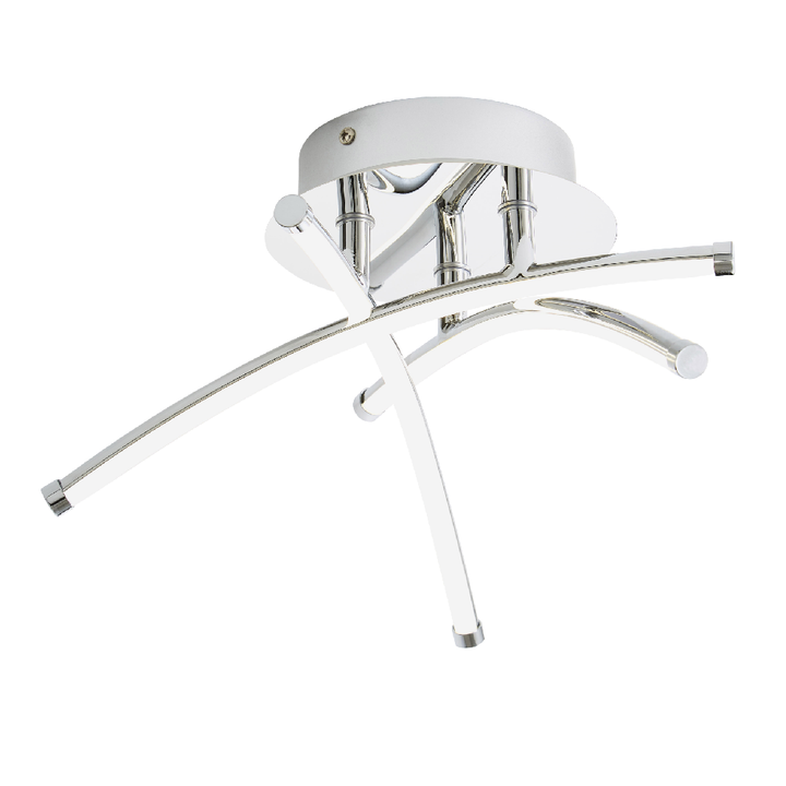 Spa Mandra Chrome Cross-Over LED Ceiling Light - SPA-36140-CHR