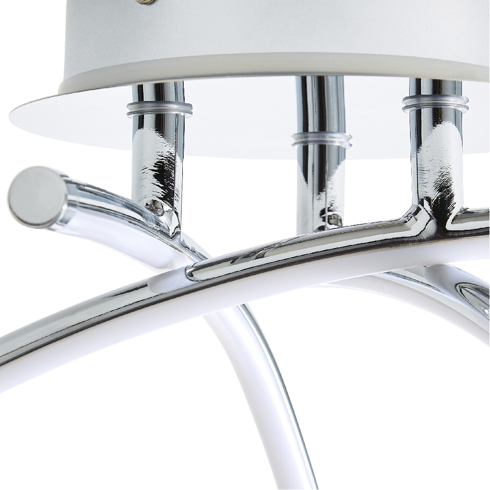 Spa Mandra Chrome Cross-Over LED Ceiling Light - SPA-36140-CHR