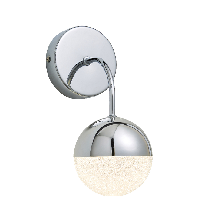 Spa Rhodes Chrome 1lt LED Wall Light - SPA-36300-CHR