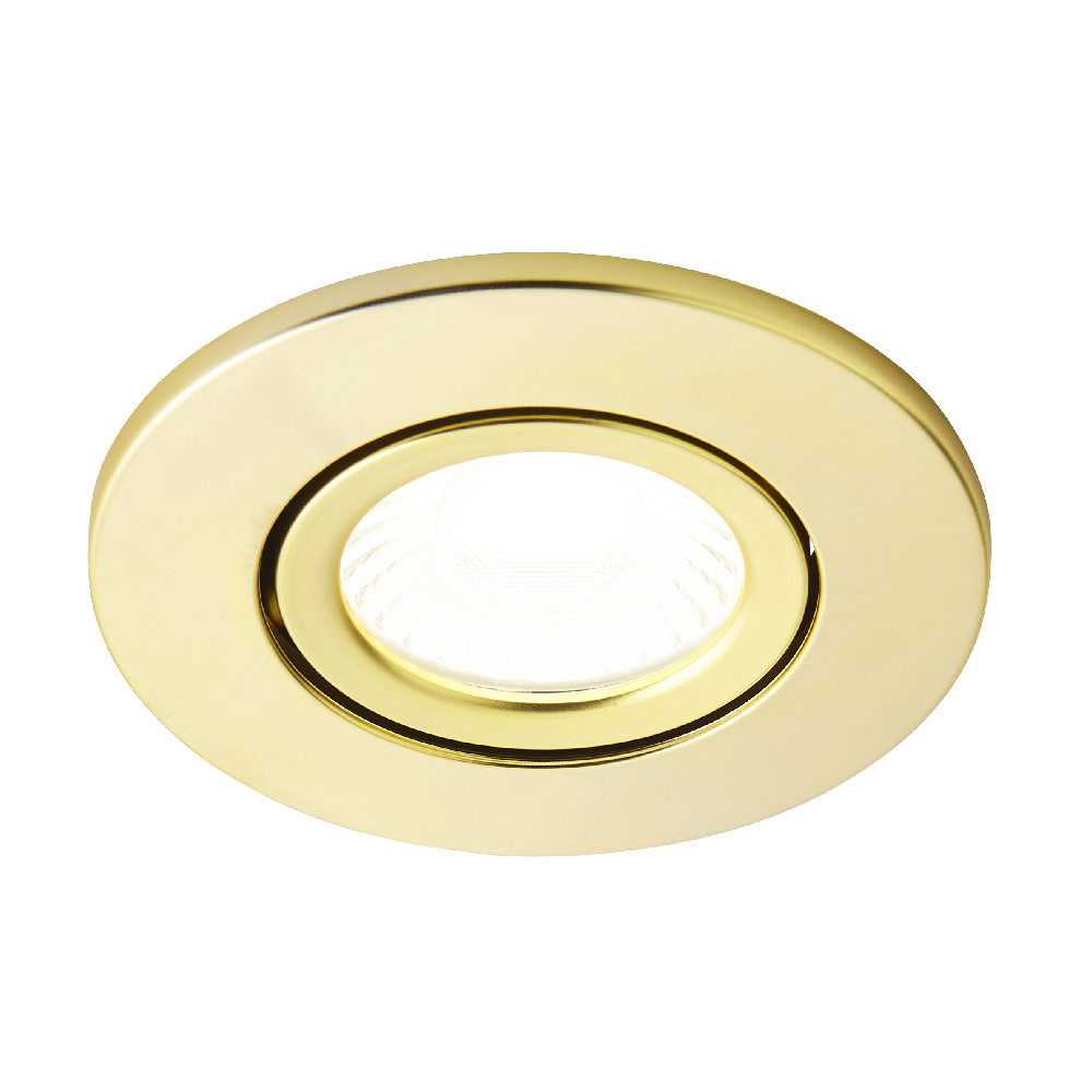 Spa Como Satin Brass Firerated LED IP65 Downlight - SPA-38571-SBRS