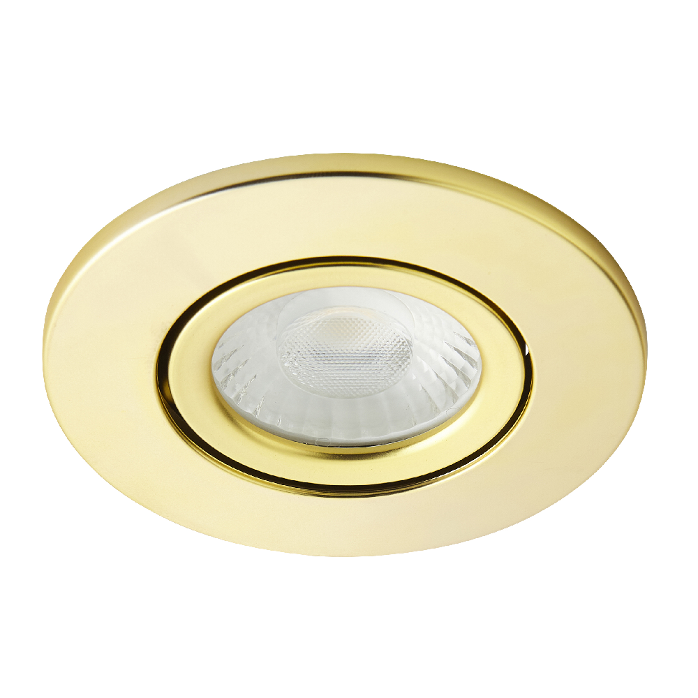 Spa Como Satin Brass Firerated LED IP65 Downlight - SPA-38571-SBRS