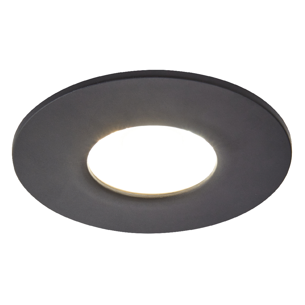 Spa Fixed Satin Black Firerated LED IP65 Recessed Downlight - SPA-38572-SBLK