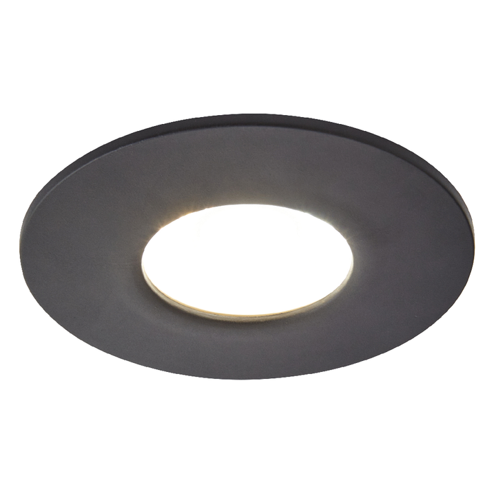 Spa Fixed Satin Black Firerated LED IP65 Recessed Downlight - SPA-38572-SBLK