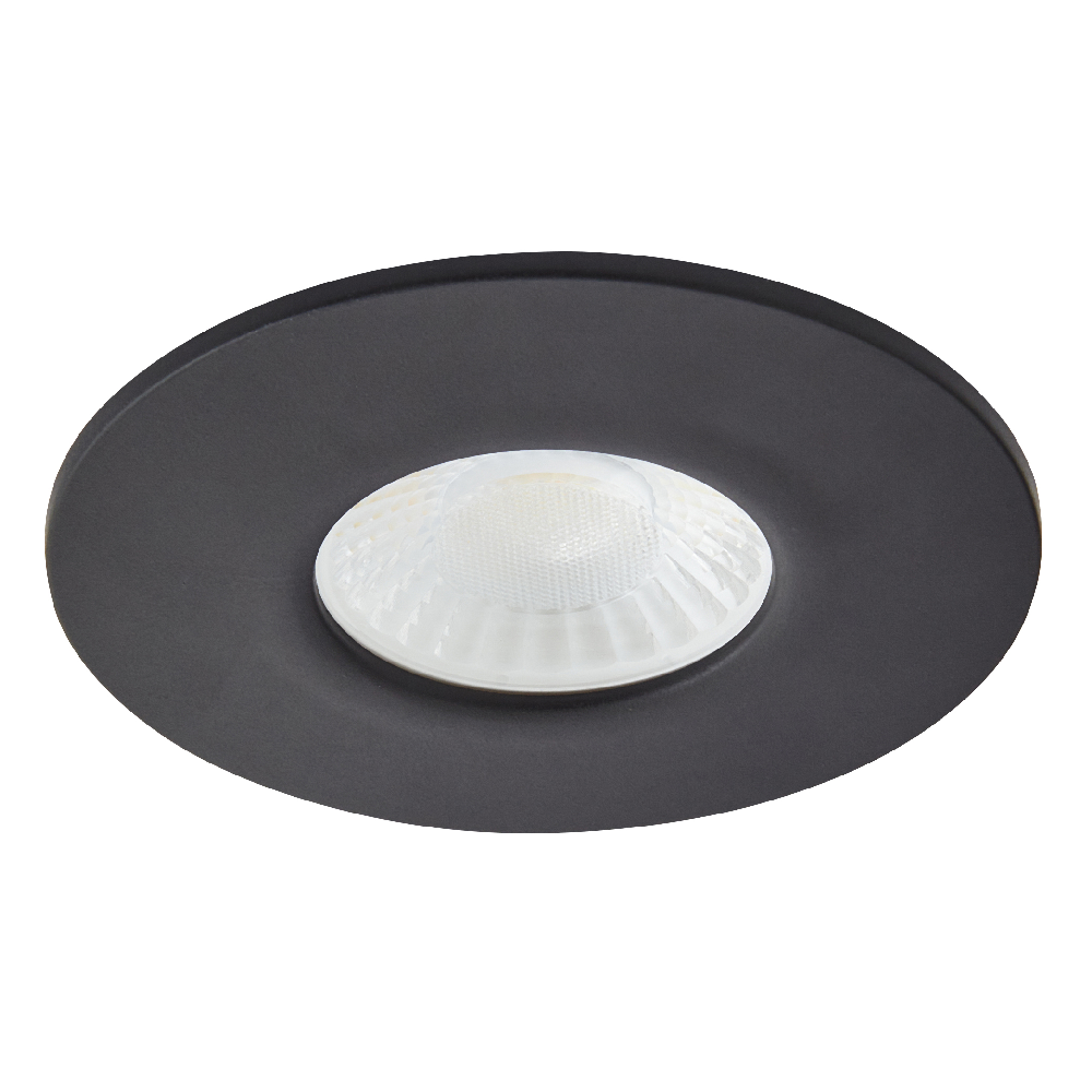 Spa Fixed Satin Black Firerated LED IP65 Recessed Downlight - SPA-38572-SBLK