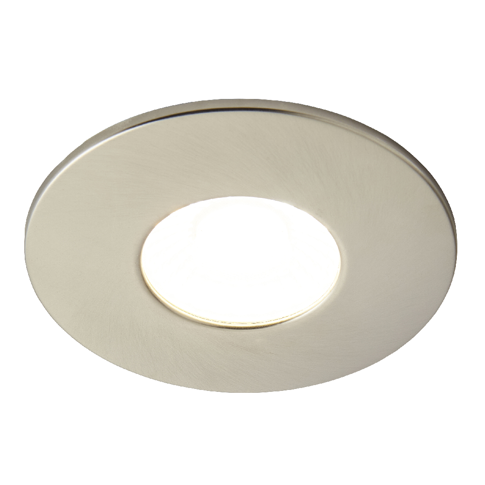 Spa Fixed Satin Nickel Firerated LED IP65 Recessed Downlight - SPA-38572-SNIC