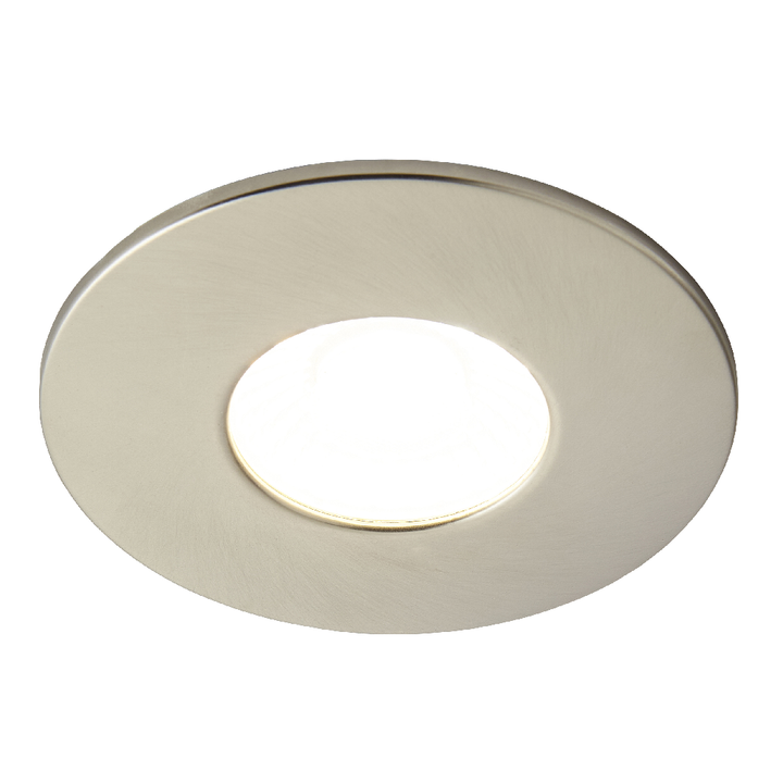 Spa Fixed Satin Nickel Firerated LED IP65 Recessed Downlight - SPA-38572-SNIC