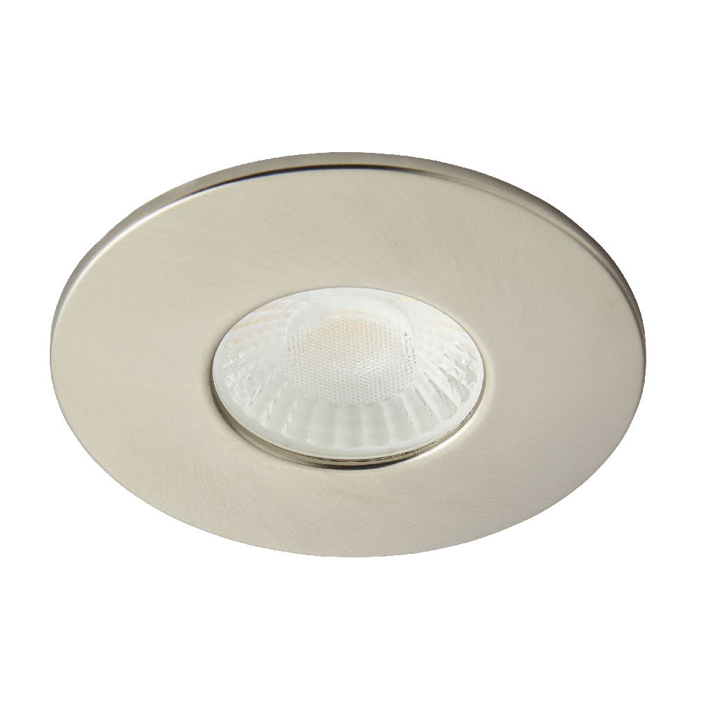 Spa Fixed Satin Nickel Firerated LED IP65 Recessed Downlight - SPA-38572-SNIC