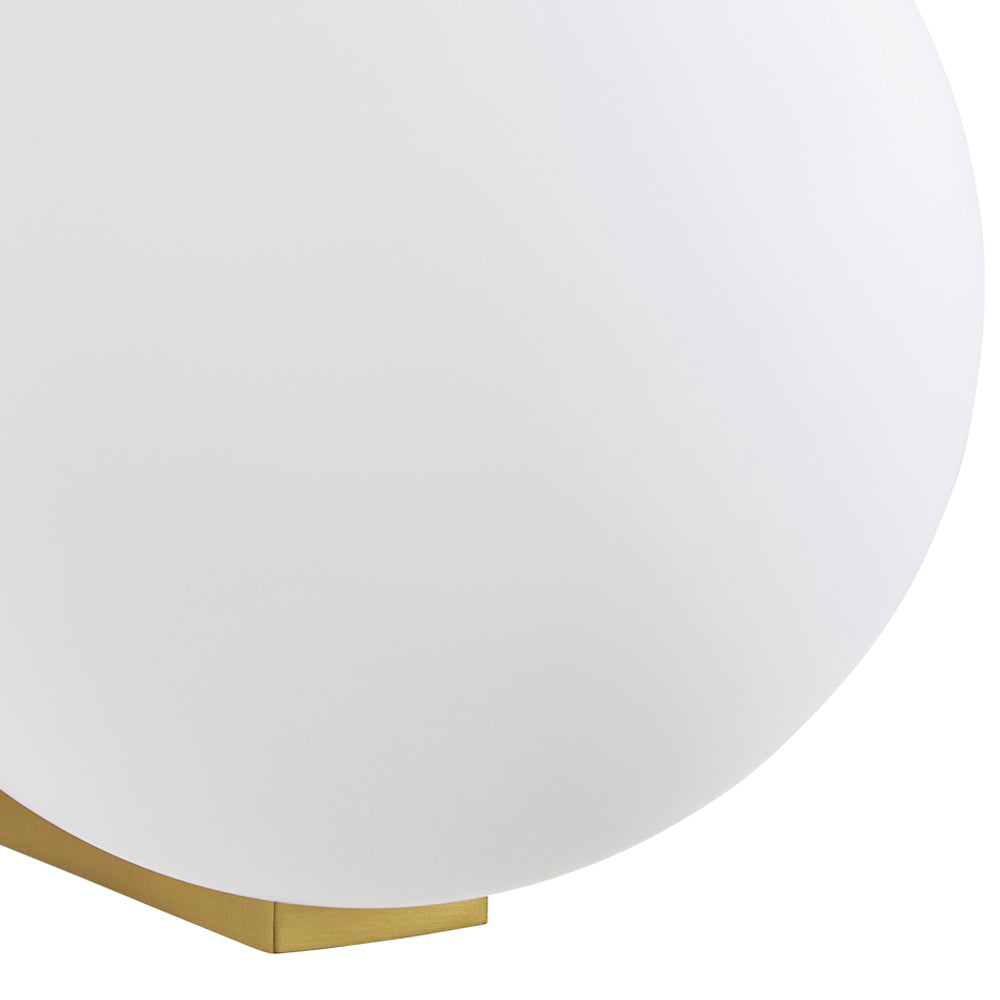 Spa Thiva Satin Brass Opal Glass IP44 Wall Light - SPA-38576-SBRS