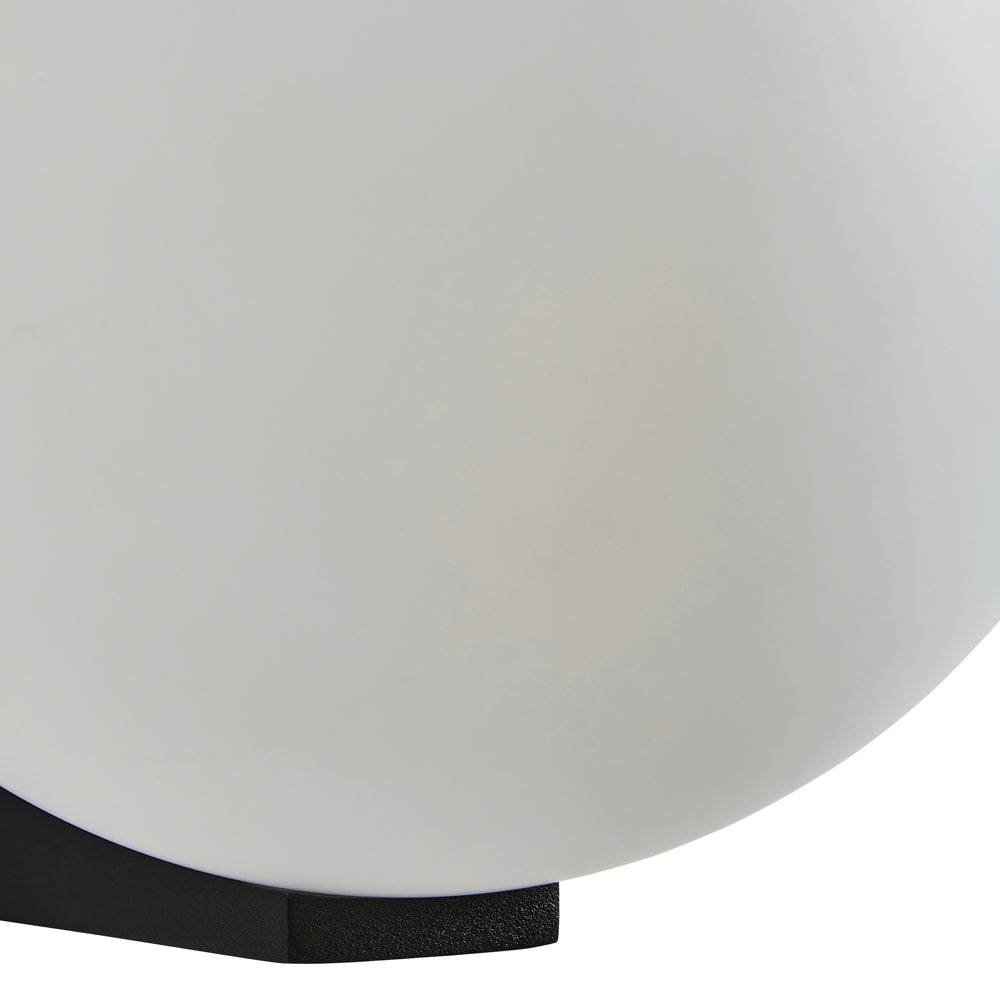 Spa Thiva Textured Black Opal Glass IP44 Wall Light - SPA-38576-TBLK