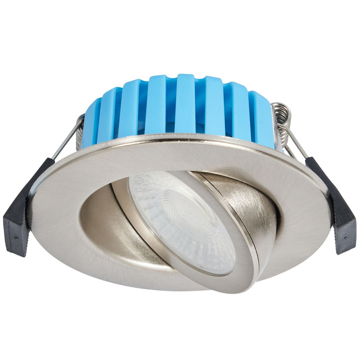 Spa Eden Satin Nickel 7 Watt LED Adjustable IP65 Colour Changing Downlight - SPA-41111-SNIC