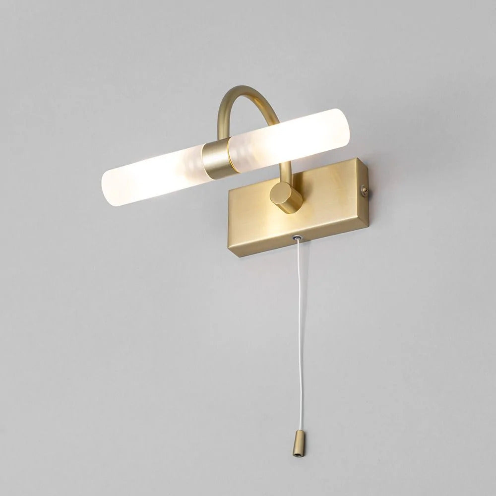 Spa Corvus Satin Brass 28W 2 Wall Light - SPA-6888.014-SBRS