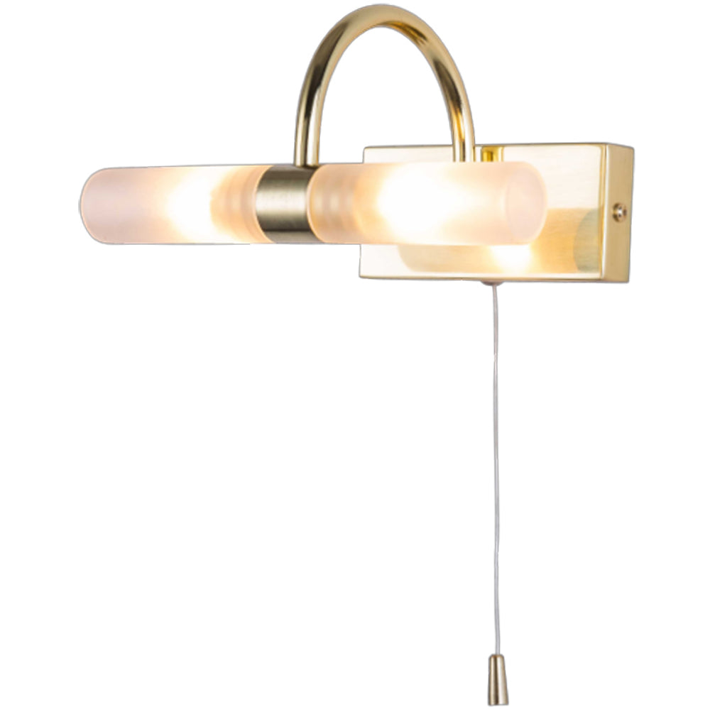 Spa Corvus Satin Brass 28W 2 Wall Light - SPA-6888.014-SBRS