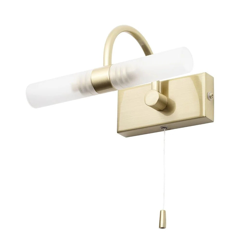 Spa Corvus Satin Brass 28W 2 Wall Light - SPA-6888.014-SBRS