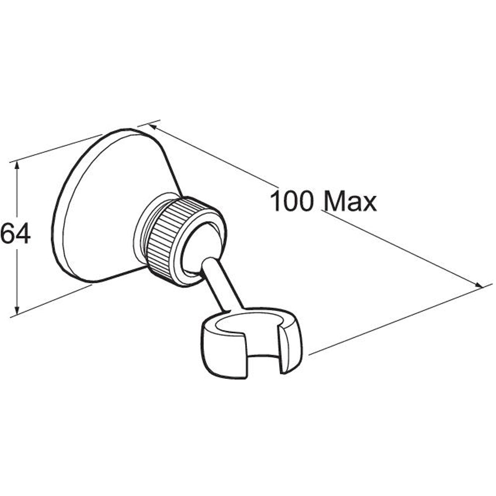 Deva Chrome Wall Bracket SPE06