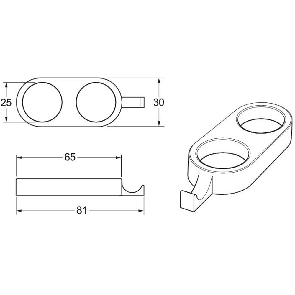 Deva Chrome Shower Hose Retainer SPE08