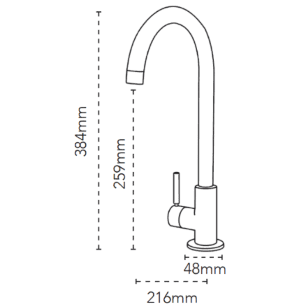 Carron Phoenix Savoy Plus Chrome Kitchen Tap with Flow Restrictor 115.0746.520