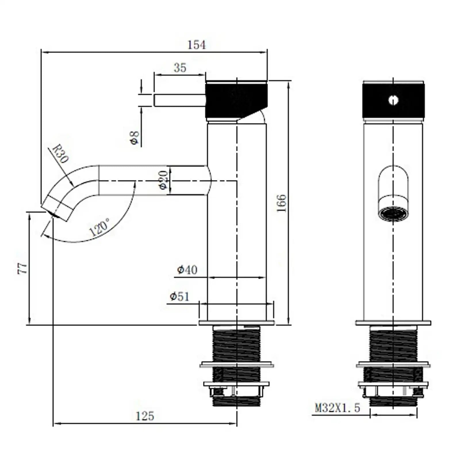 Abacus ISO PRO Mono Basin Mixer Tap