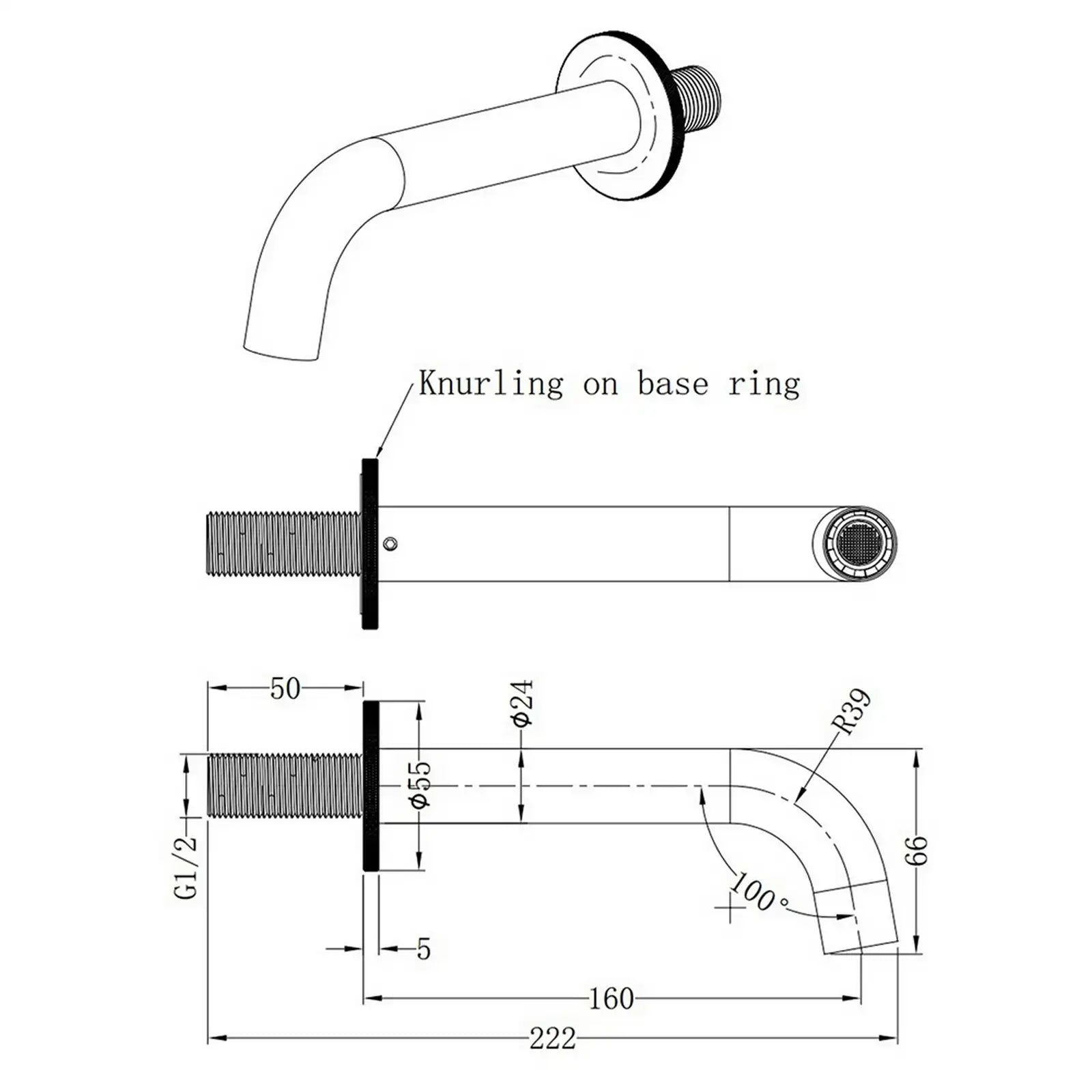 Abacus ISO PRO Concealed Basin Mixer Tap (2 Handle)