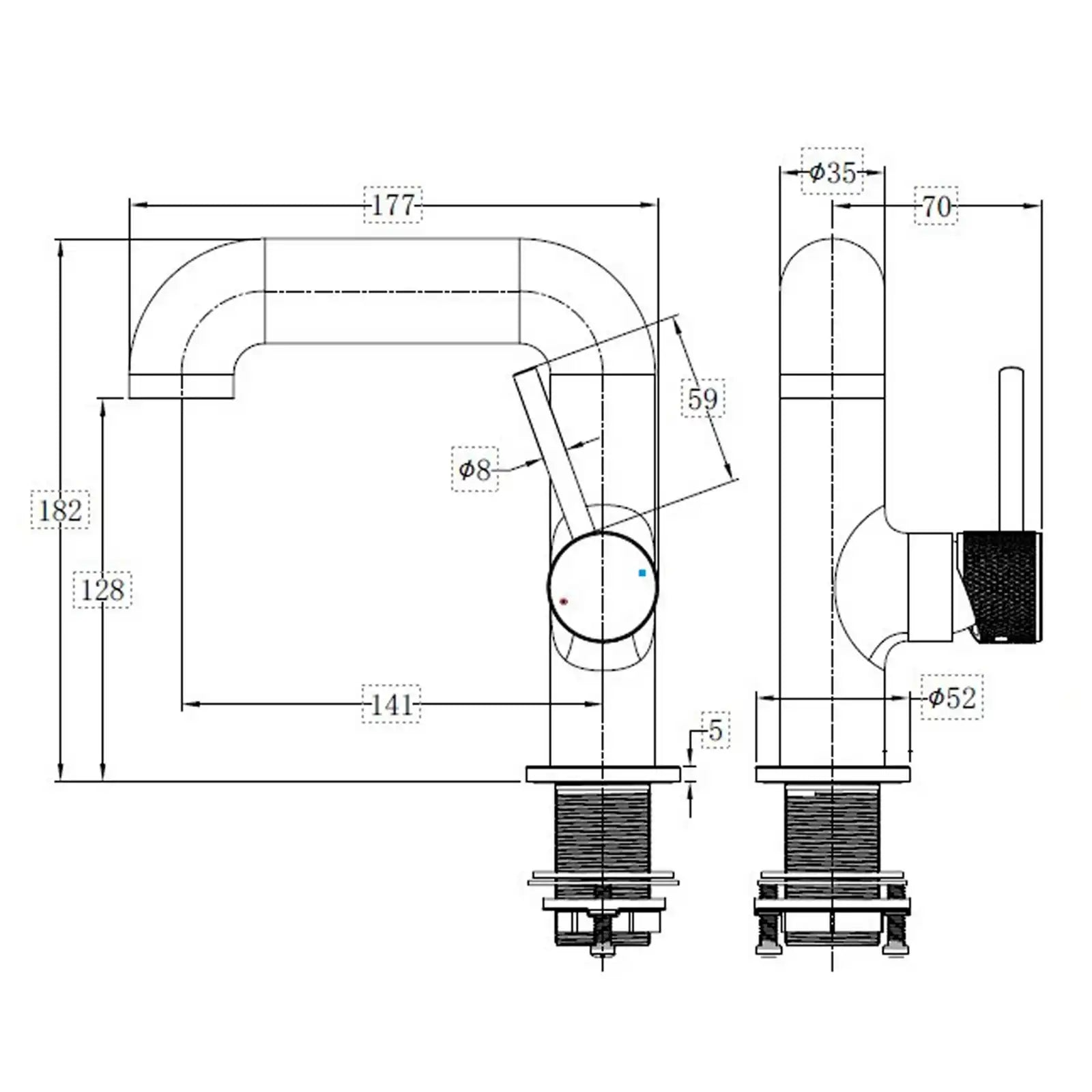 Abacus ISO PRO Mono Bidet Mixer Tap