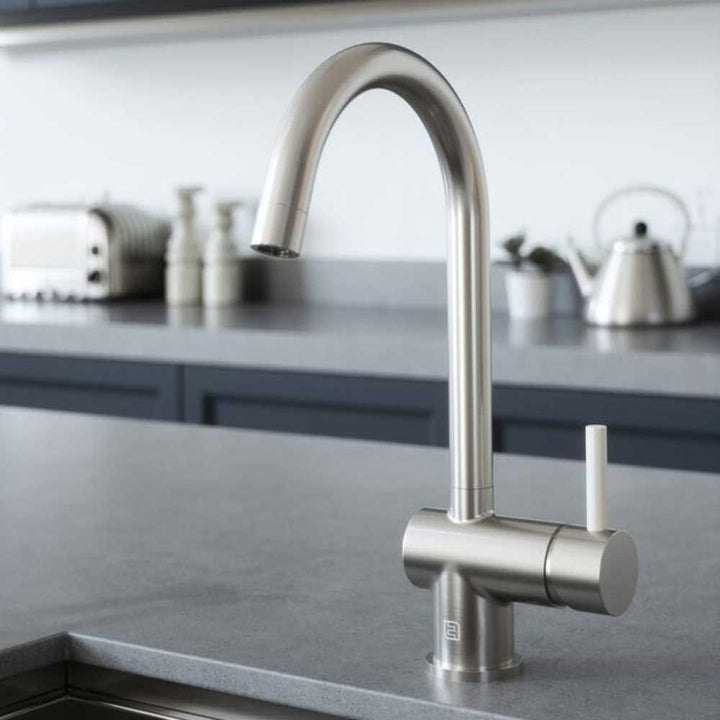 Vibrance Single Lever Nickel Kitchen Sink Mixer Tap