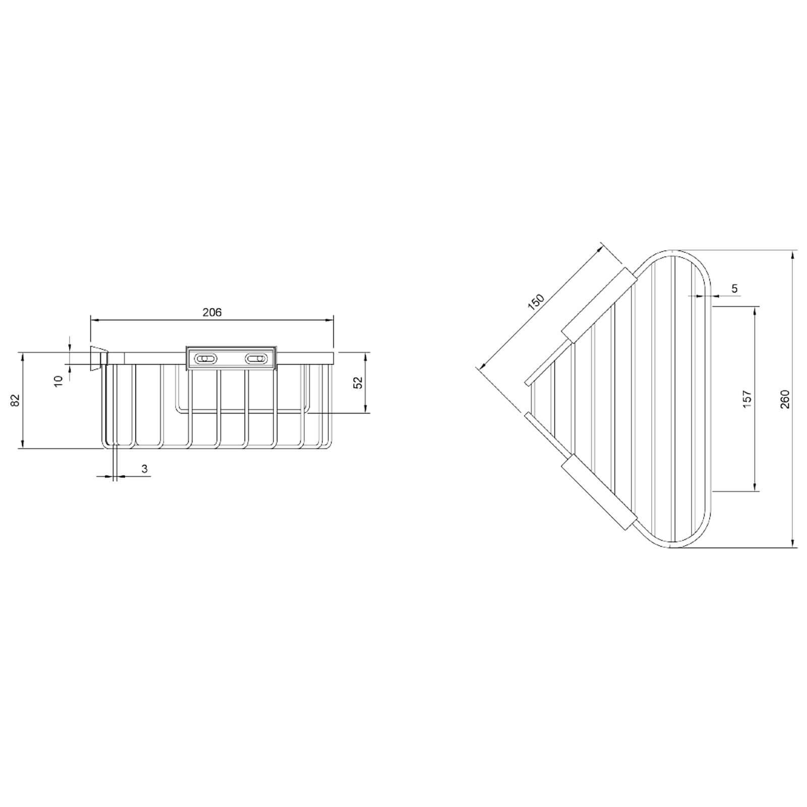 Villeroy & Boch Elements Tender Corner Wire Soap Basket 260mm