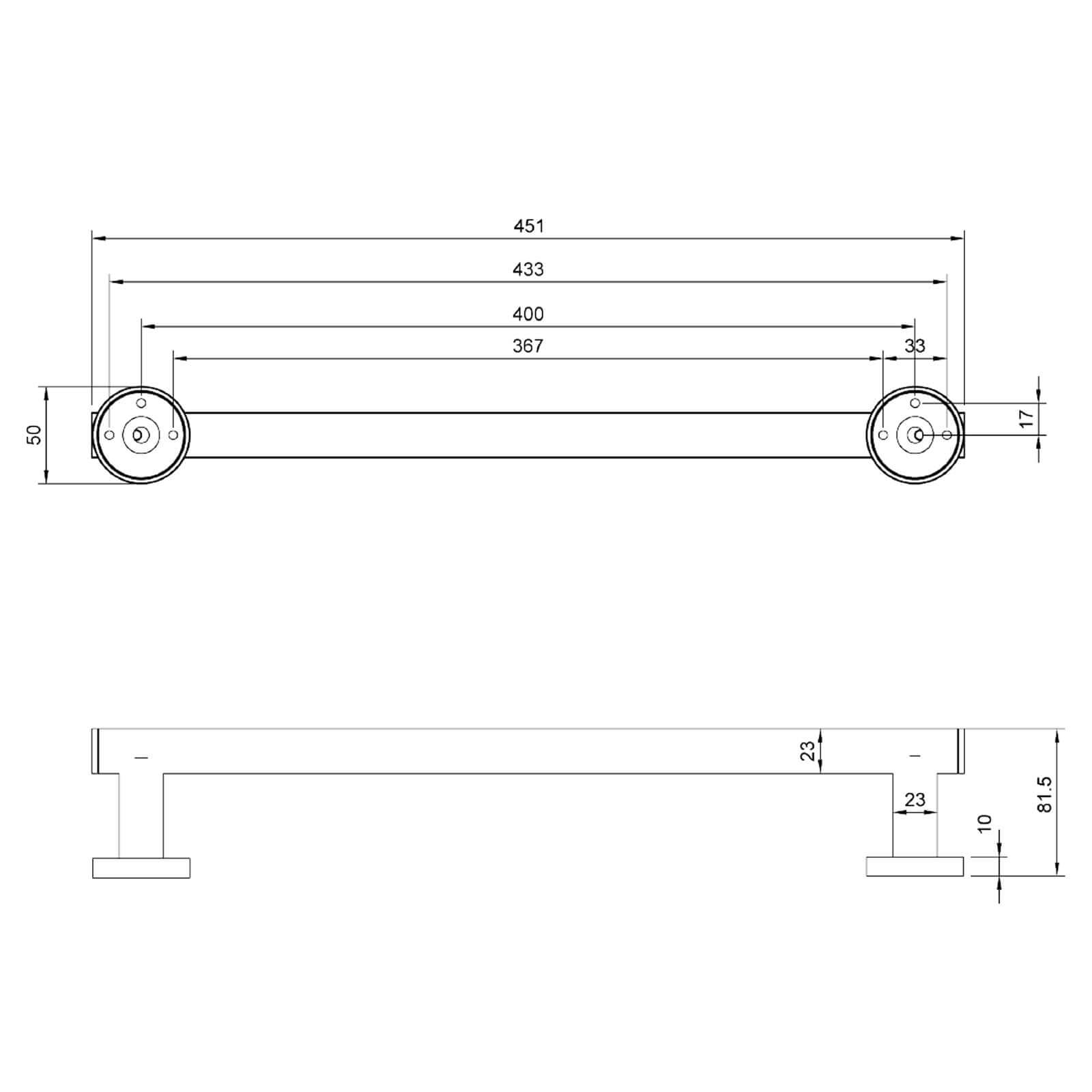 Villeroy & Boch Elements Tender Towel Bar 451mm