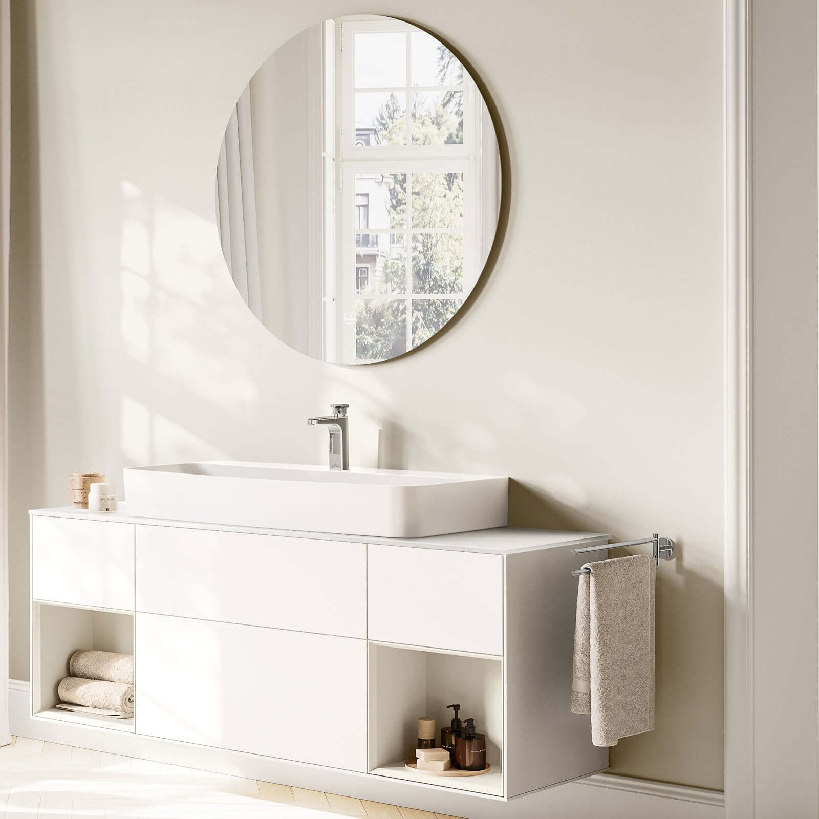 Villeroy & Boch Elements Tender Towel Holder with Double Arm 427mm