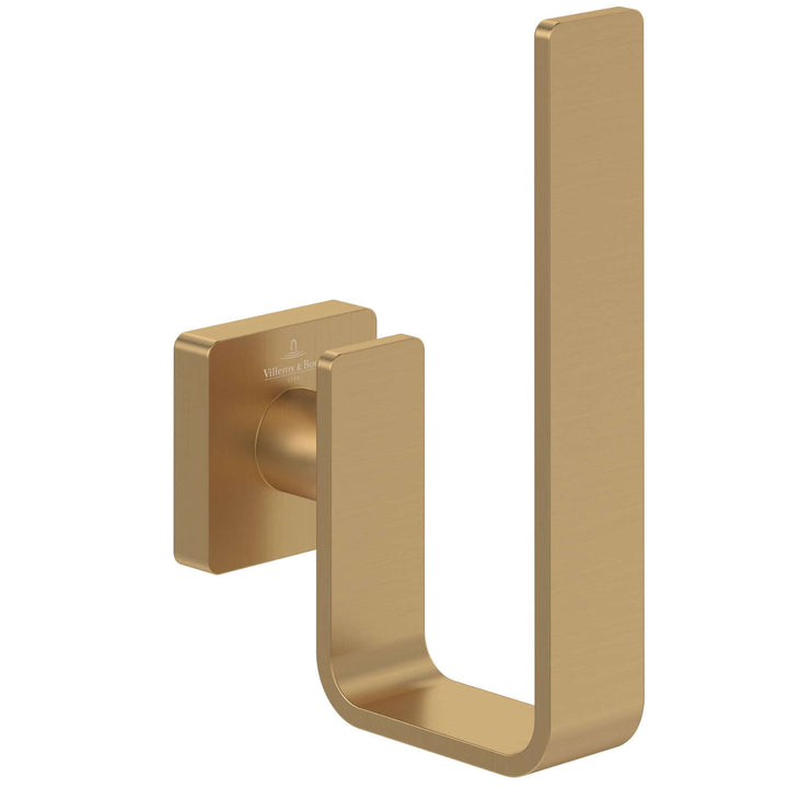 Villeroy & Boch Elements Striking Brushed Gold Vertical Toilet Roll Holder