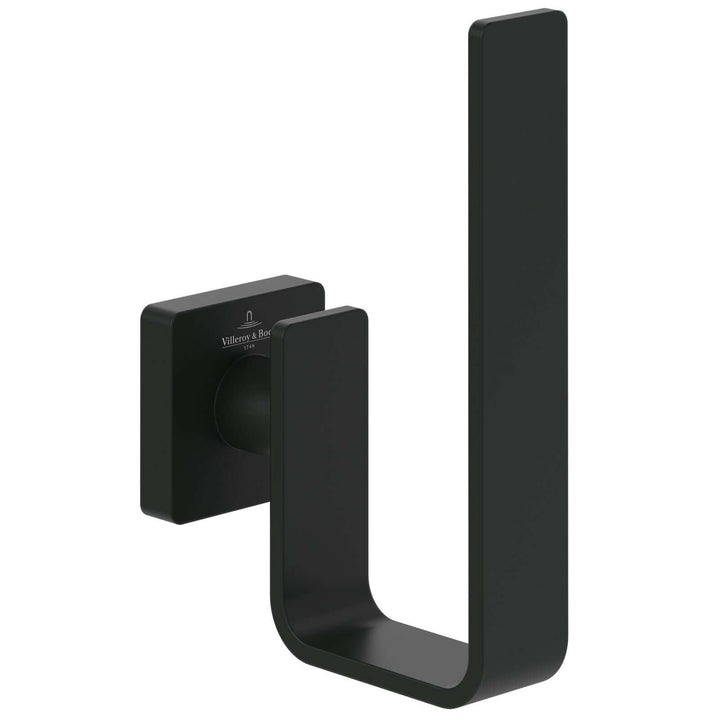 Villeroy & Boch Elements Striking Matt Black Vertical Toilet Roll Holder